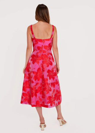 Catherine Red Azalea Organza Dress