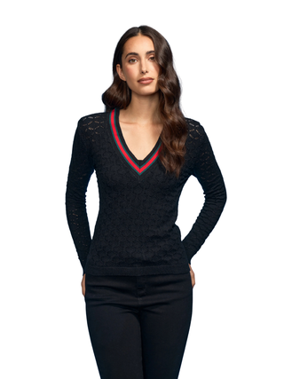 V-Neck 2pc Knit Top Jersey Tank