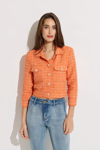 OO La La Tweed Gold Buttons Short Jacket