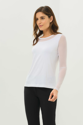 Anatomie Kim Long Sleeve Mesh Top