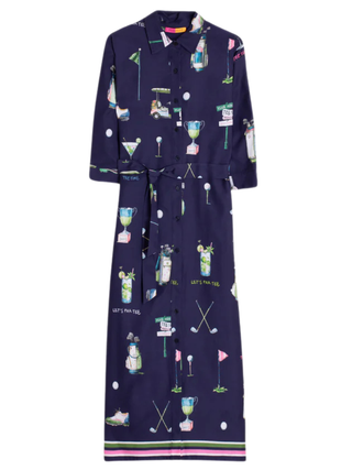 Golf Print Shirt Dress