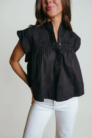 LaRoque Becca Black Blouse
