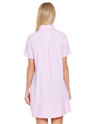 Striped Poplin Shift Pocket Dress
