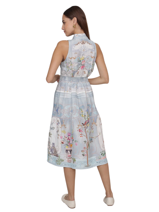 Nysa Pleated Halter Midi Dress