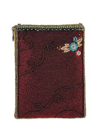 Let's Gallop Beaded Black Horse Mini Crossbody Handbag