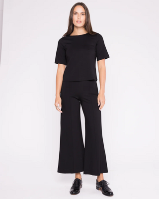 Ponte Knit Straight Leg Cropped Pant
