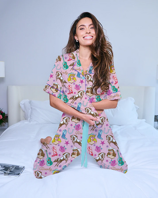 Silky Cowgirl Candy Short Sleeve Pant Set