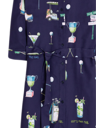 Golf Print Shirt Dress