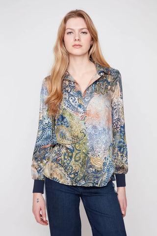 Renuar R5289 Woven Blouse