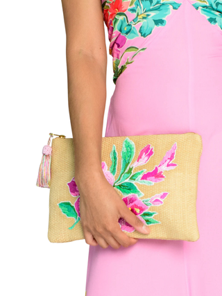 Raffia Clutch