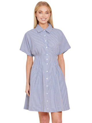 Stripe Dart Waist Dress