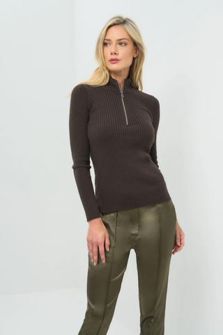 Stacey Zip Front Sweater