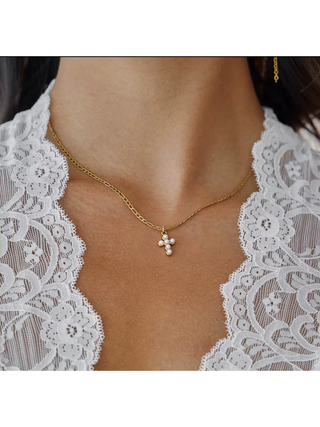 Pearl Cross Necklace