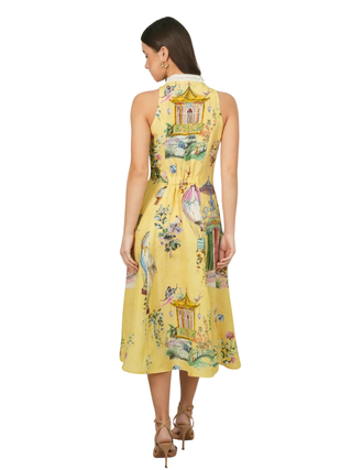 Cavira Collared Halter Midi Dress