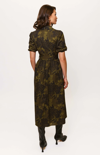 Parker Puff Sleeve Belted Maxi Dress