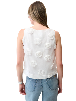 Novelty 3D Floral Embroidery Sleeveless Top