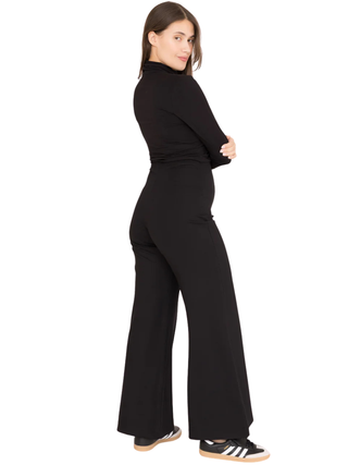 Ponte Knit Standard Wide Leg Pant