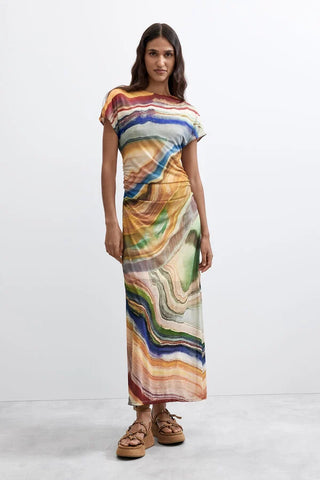 Long Mesh Dress