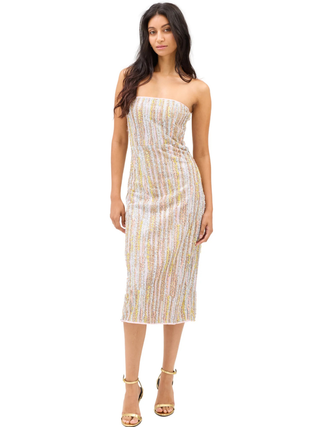 lace embroidered bodycon dress Rose White Lace Maxi Dress for Women, Pearl White, XS
