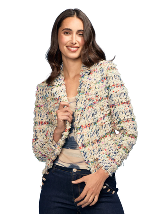 Confetti Boucle Open Jacket
