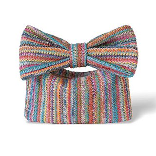 Faire Bow Straw Handbag