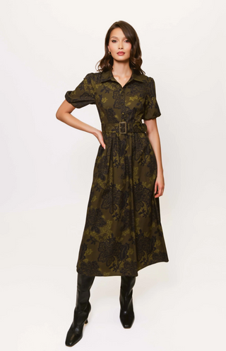 Parker Puff Sleeve Belted Maxi Dress
