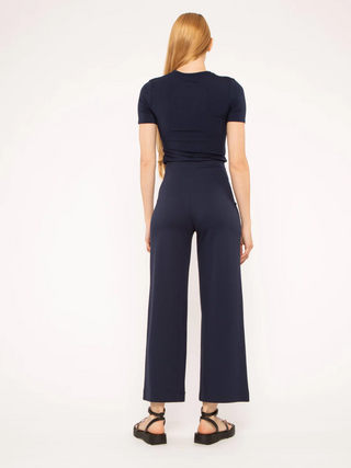 Ponte Knit Straight Leg Cropped Pant
