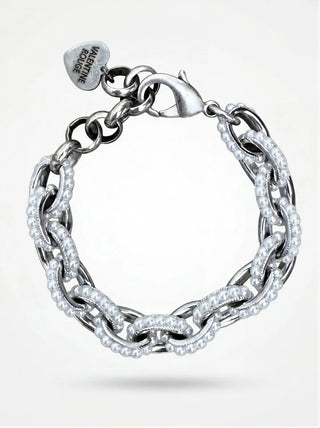 Silver Pearl Chain Bracelet